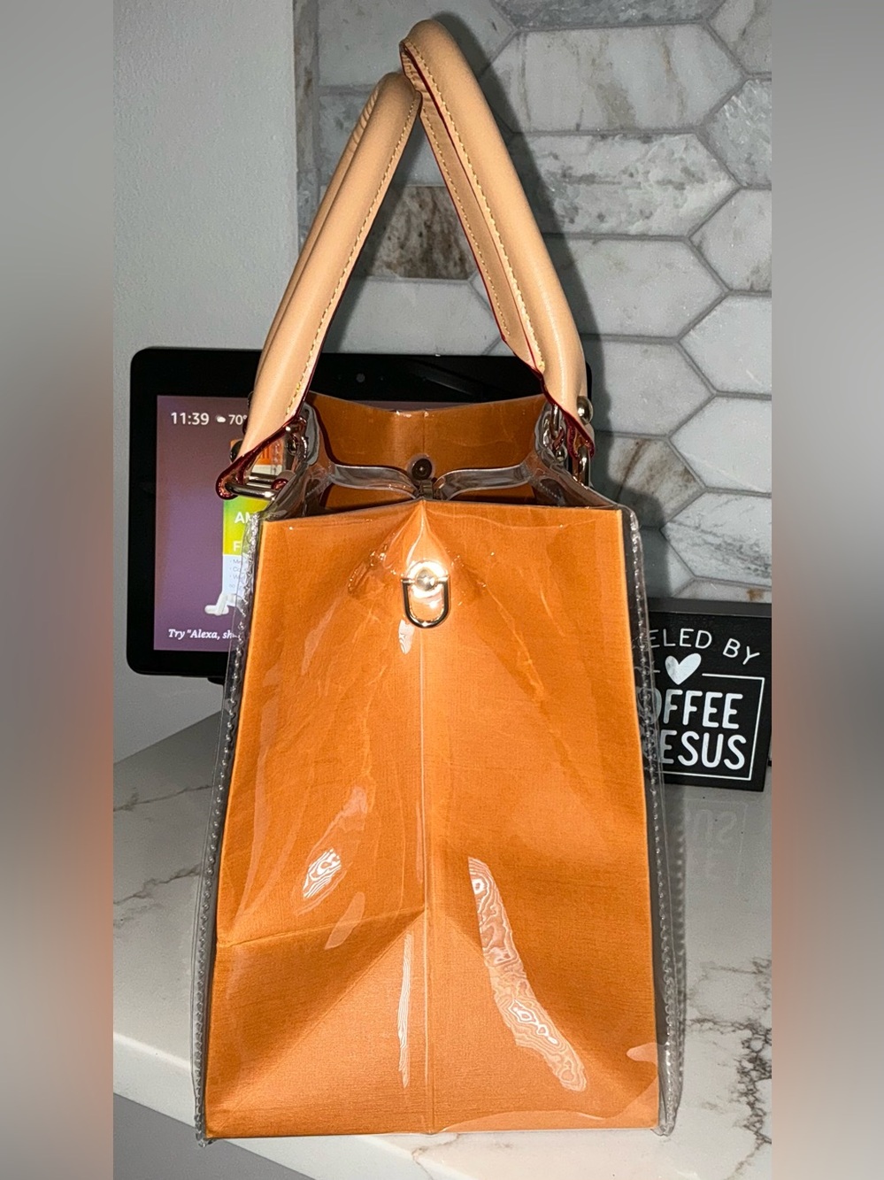 Louis Vuitton Paper Shopping Bag with PVC Protector - Picture 3 of 5